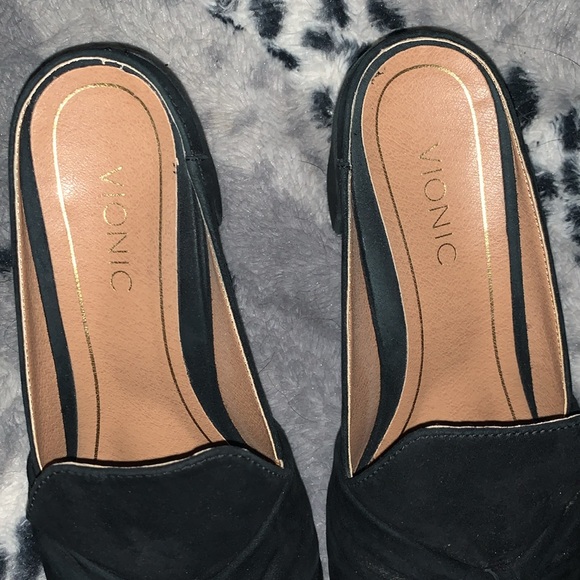 VIONIC Presley Black Velvet Bow Mules — 6.5 - Picture 4 of 11